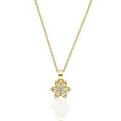 taşlı çiçek kolyesi