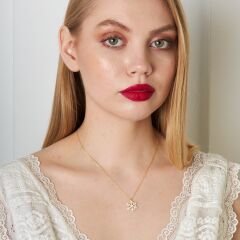 klasik kar tanesi kolyesi