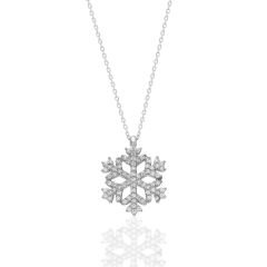 klasik kar tanesi kolyesi