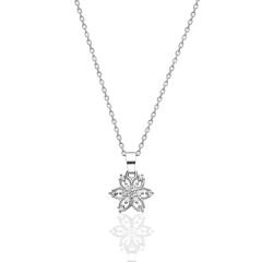 taşlı çiçek kolyesi