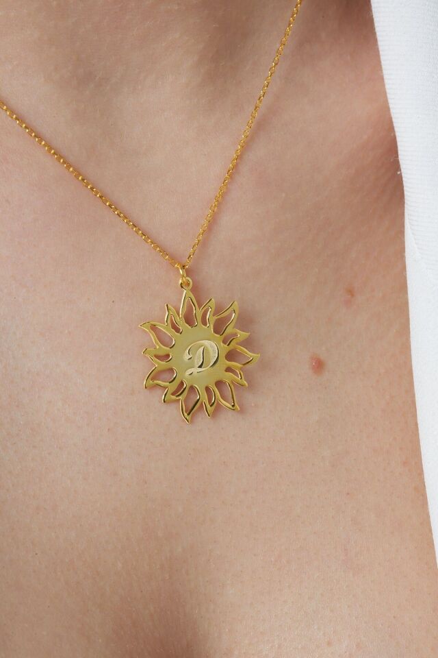 harf-güneş kolyesi