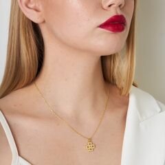 klasik yonca kolyesi