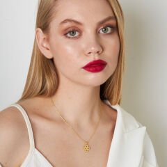 klasik yonca kolyesi