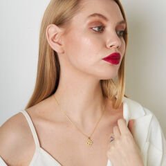 klasik yonca kolyesi