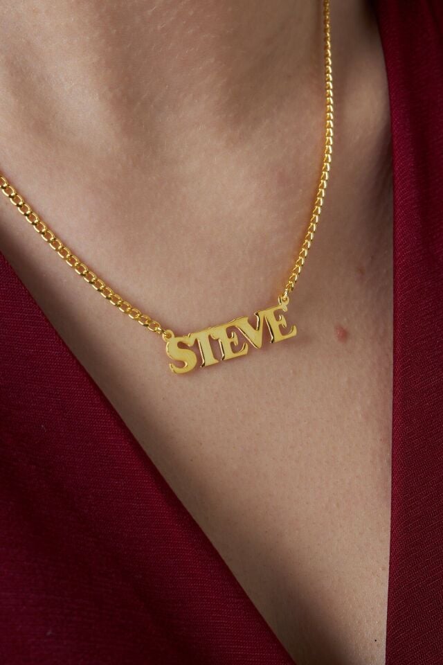 Gurmet zincir isim kolyesi