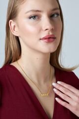 Gurmet zincir isim kolyesi