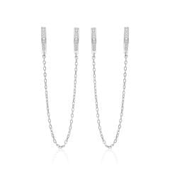 taşlı zincir küpeler