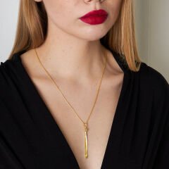 püsküllü zincir kolye