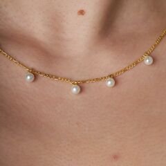 inci taşlı zincir kolye