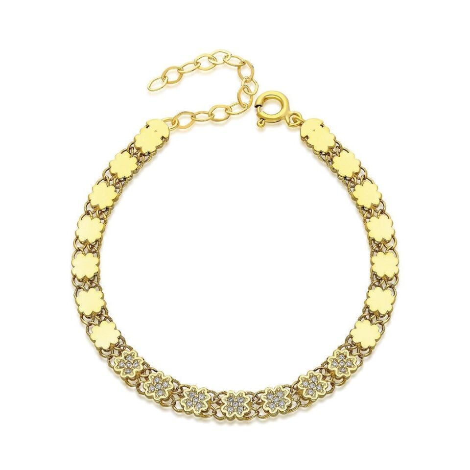 yarı değerli taşlarla yaprak zincir bilezik