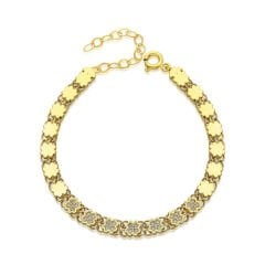 yarı değerli taşlarla yaprak zincir bilezik