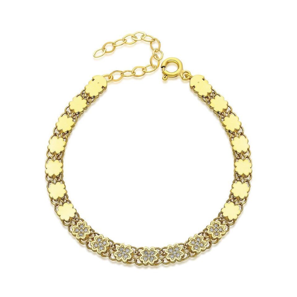 yarı değerli taşlarla yaprak zincir bilezik