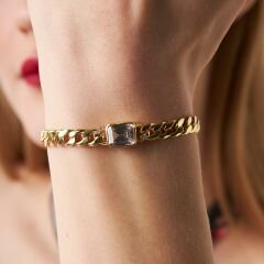 baget taşlı zincir bileklik