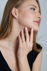 renkli taşlı baget yüzük