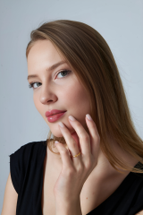 renkli taşlı baget yüzük