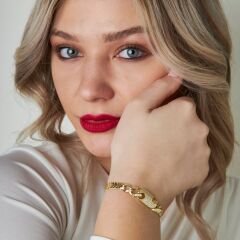 zincir düğmeli bilezik