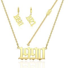 Tarih Yazılı Takı Seti