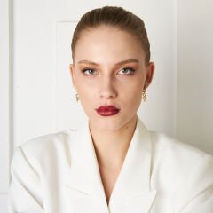 sallanan sade kalp küpeler