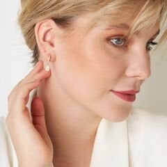 taşlı sallanan su damlası küpeleri