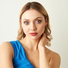 lacivert taşlı baget küpeler