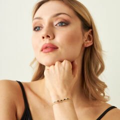 renkli taşlı baget zincir bileklik