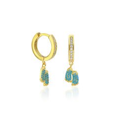 taşlı bebek ayak küpeleri