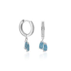 taşlı bebek ayak küpeleri