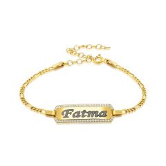 zirkon taşlı bebek köpek etiketi