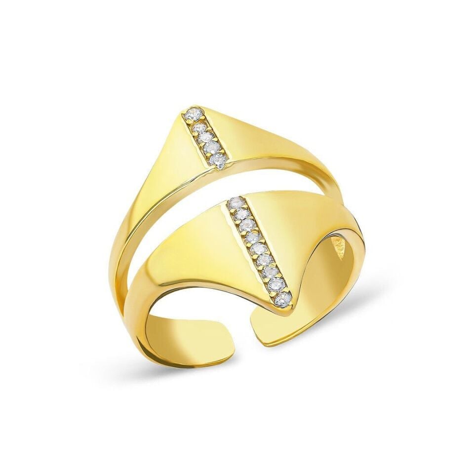 iki sıra taşlı sıra dışı yüzük