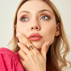 iki sıra taşlı sıra dışı yüzük