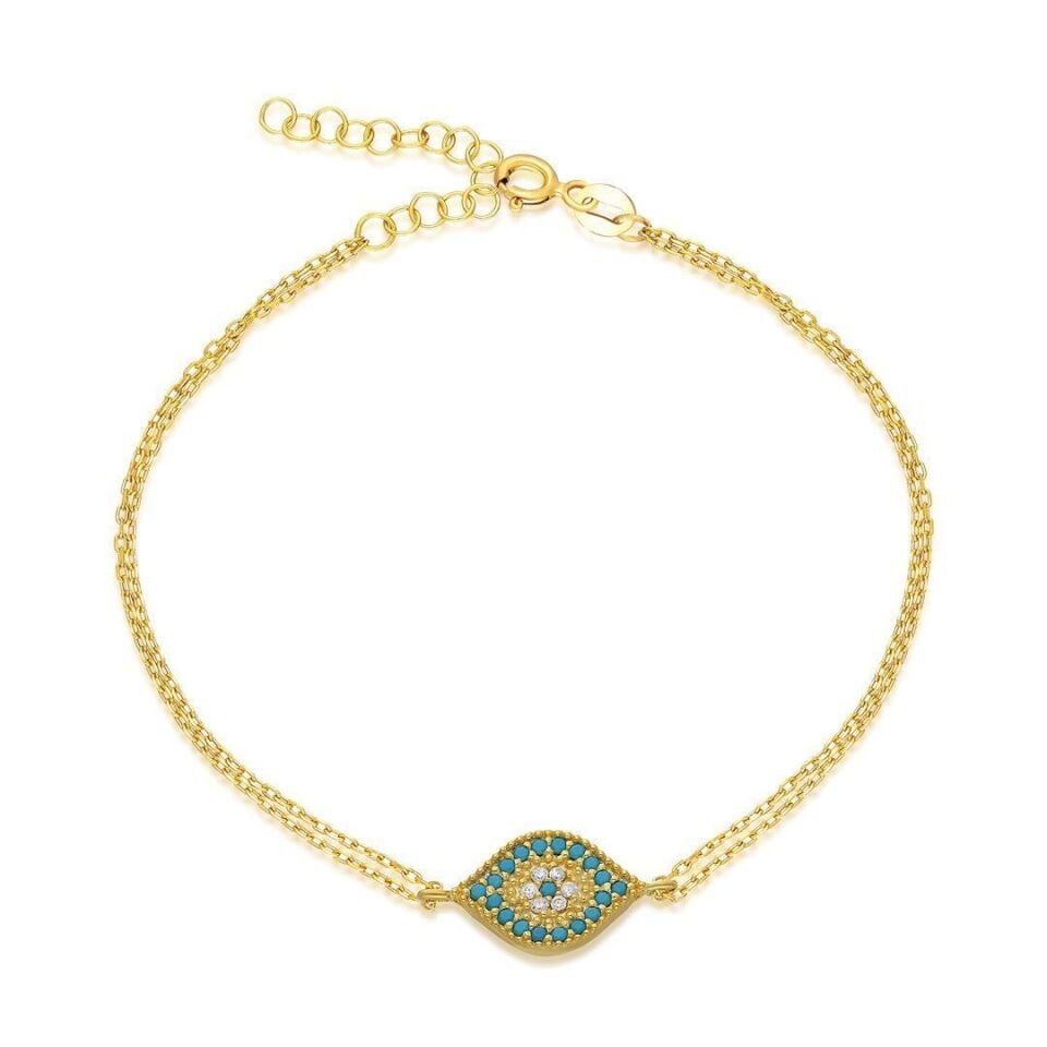 renkli taşlı göz bileziği