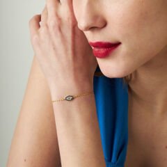 zirkon taşlı göz bileziği - uzun