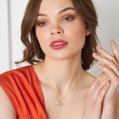 baget taşlı göz kolyesi