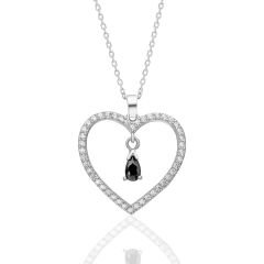 siyah taşlı kolye ucu