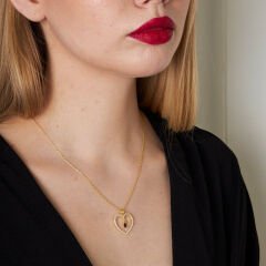 siyah taşlı kolye ucu