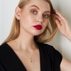 siyah taşlı kolye ucu