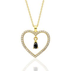 siyah taşlı kolye ucu