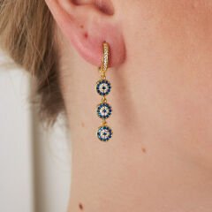 şeytani görünümlü bağlantılı küpeler