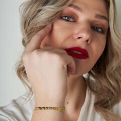 çift ​​sıralı pullu bileklik