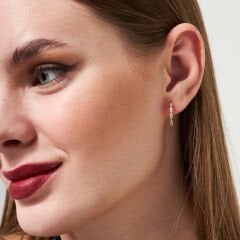 kübik zirkonya halka küpeler