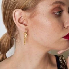 Zirkon harfli isim küpeleri