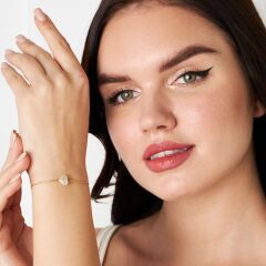 beyaz kalp bileziği