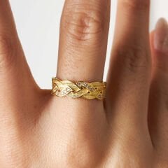 taşlı söğüt yüzük - 1