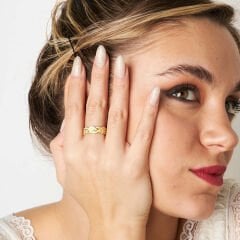 taşlı söğüt yüzük - 1