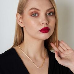 su yolu dikdörtgen zincir kolye