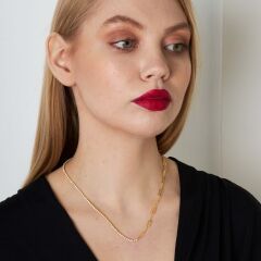 su yolu dikdörtgen zincir kolye