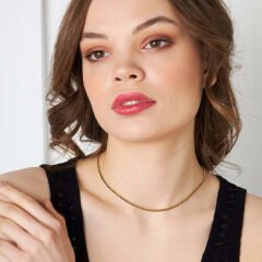 siyah taşlı su yolu kolyesi