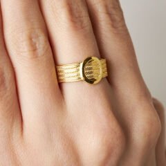 dört sıra yuvarlak hasır yüzük detayları