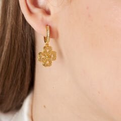 dört yapraklı yonca küpeleri