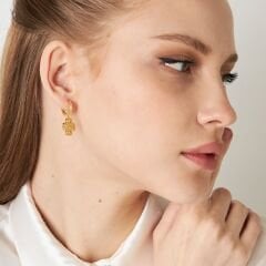 dört yapraklı yonca küpeleri